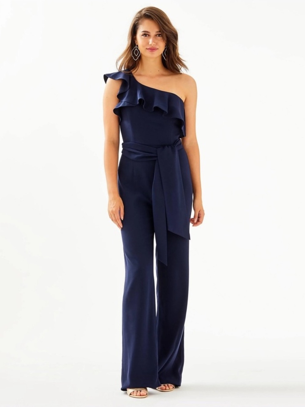 NWT $198 Lilly Pulitzer Lyra Jumpsuit - True Navy, Size 6